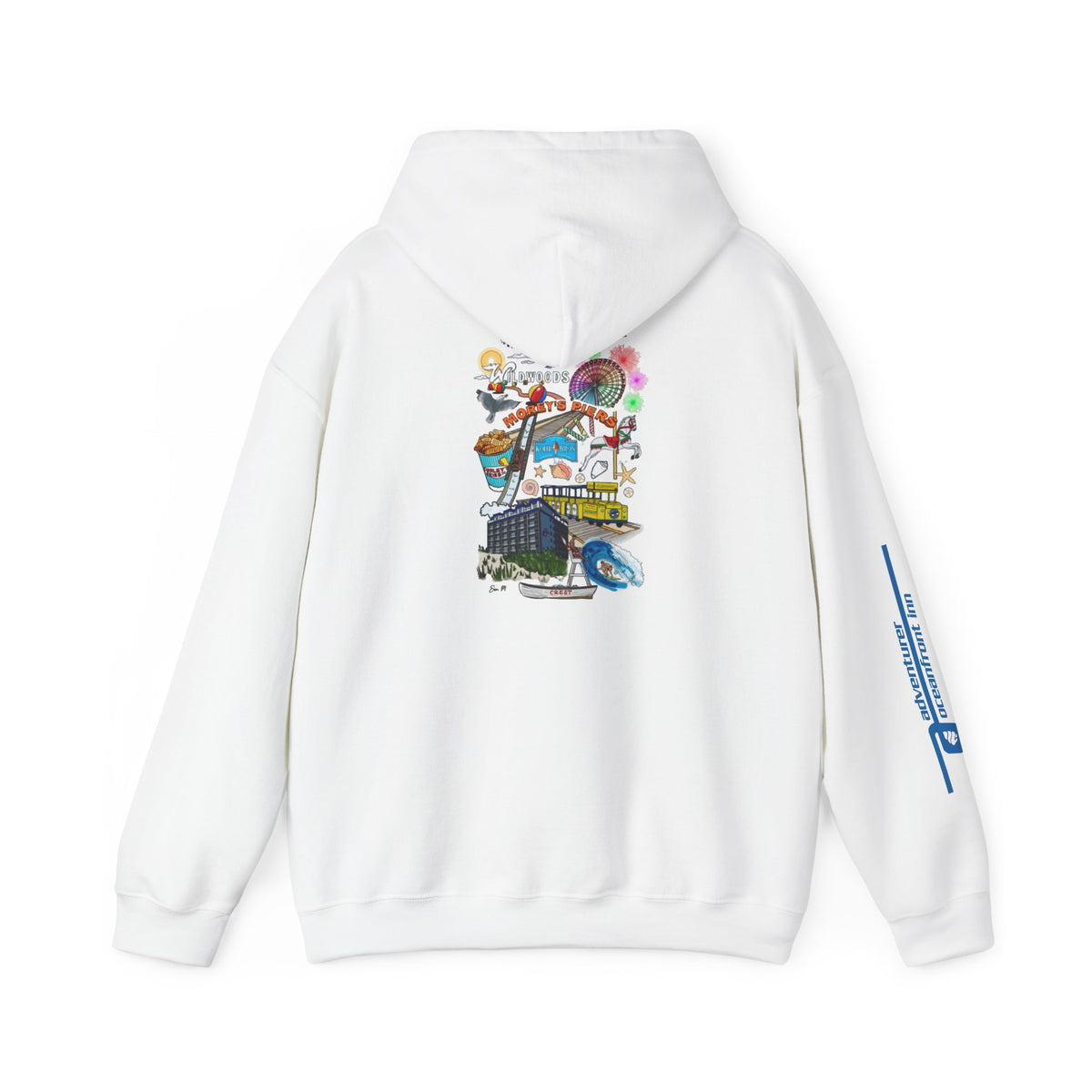 City Collage Hoodie — Retro Travel Art Pullover