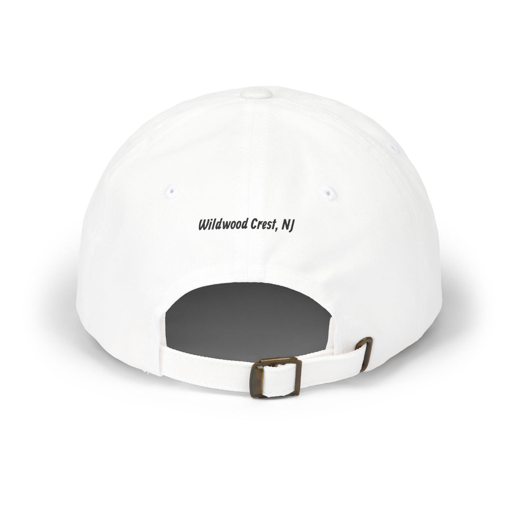 Embroidered Wave Logo Dad Cap – Classic White Baseball Hat