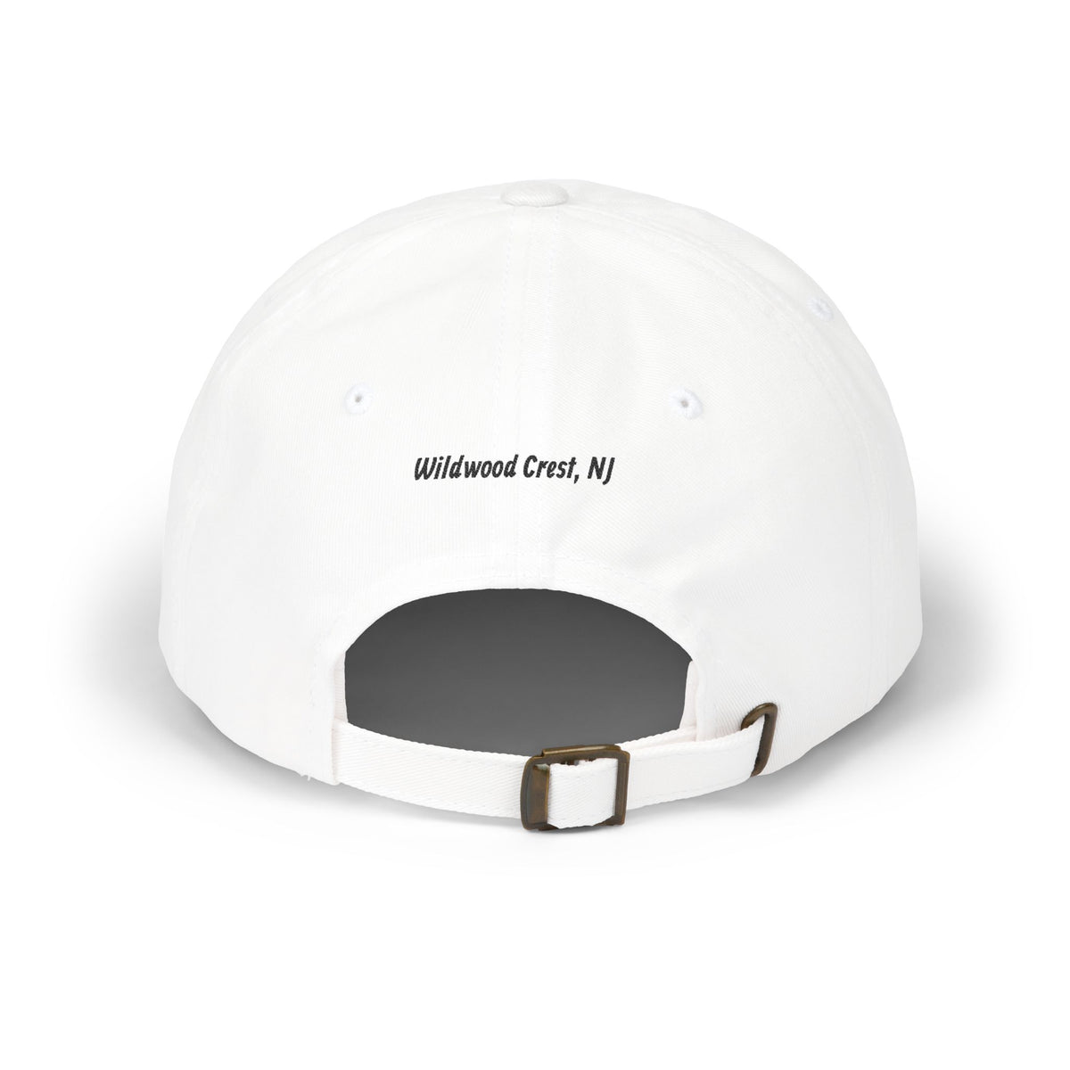 Embroidered Wave Logo Dad Cap – Classic White Baseball Hat