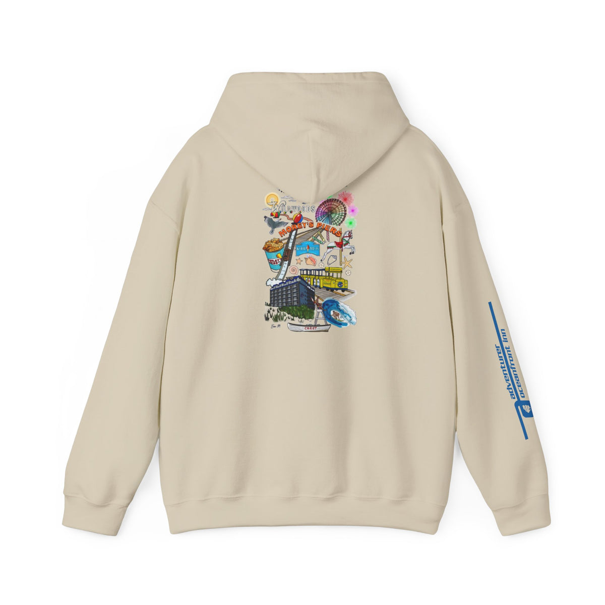 City Collage Hoodie — Retro Travel Art Pullover