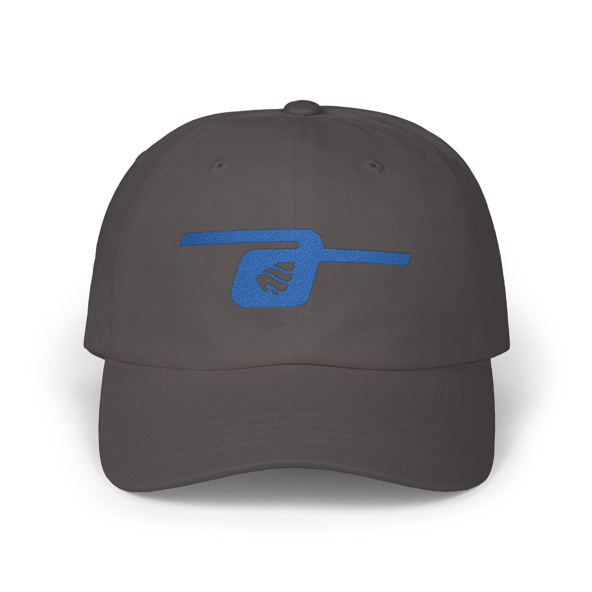 Embroidered Wave Logo Dad Cap – Classic White Baseball Hat