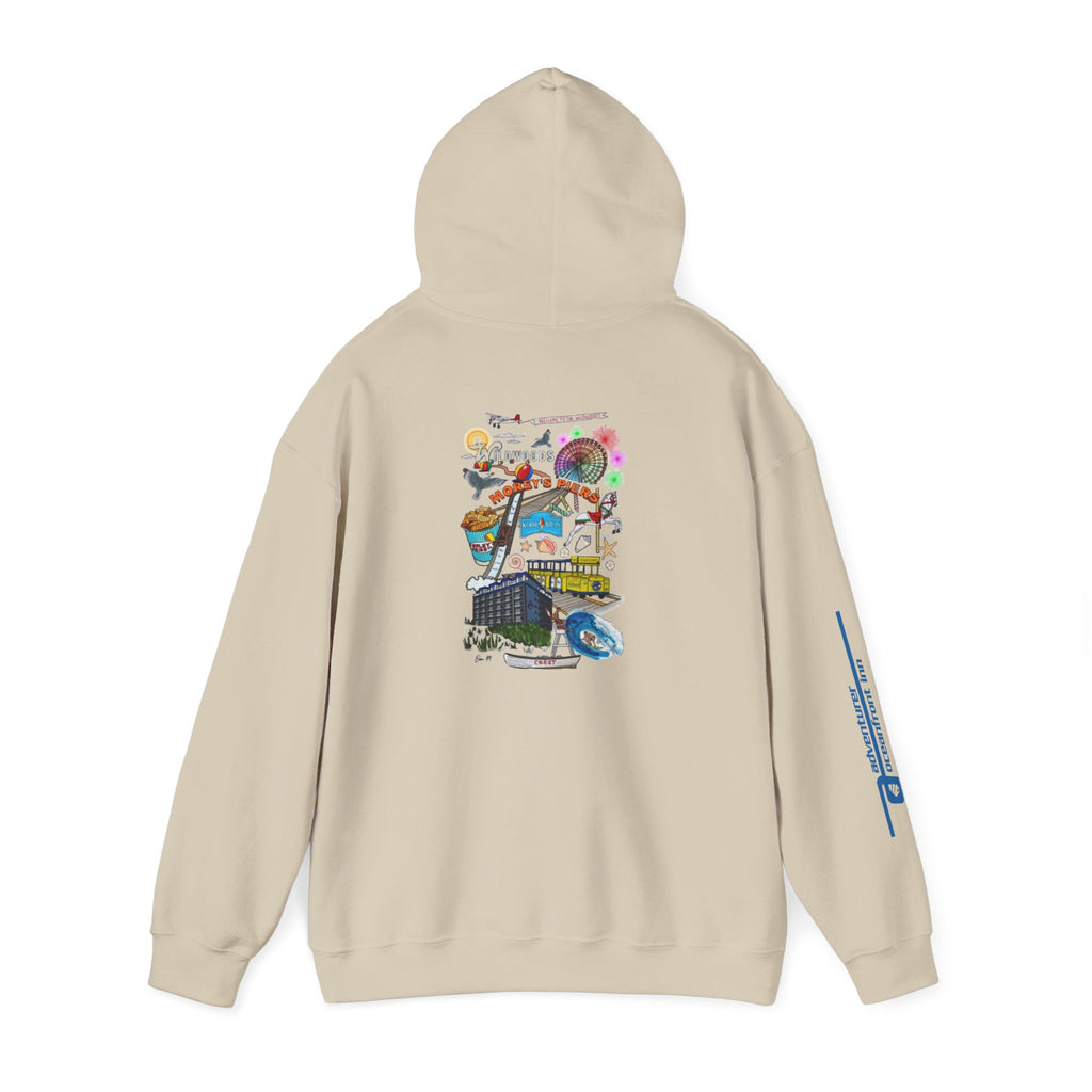 City Collage Hoodie — Retro Travel Art Pullover