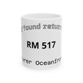 RM # Lost & Found Ceramic Mug — Oceanfront Resort Souvenir (11oz/15oz)