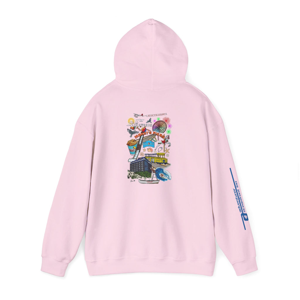 City Collage Hoodie — Retro Travel Art Pullover