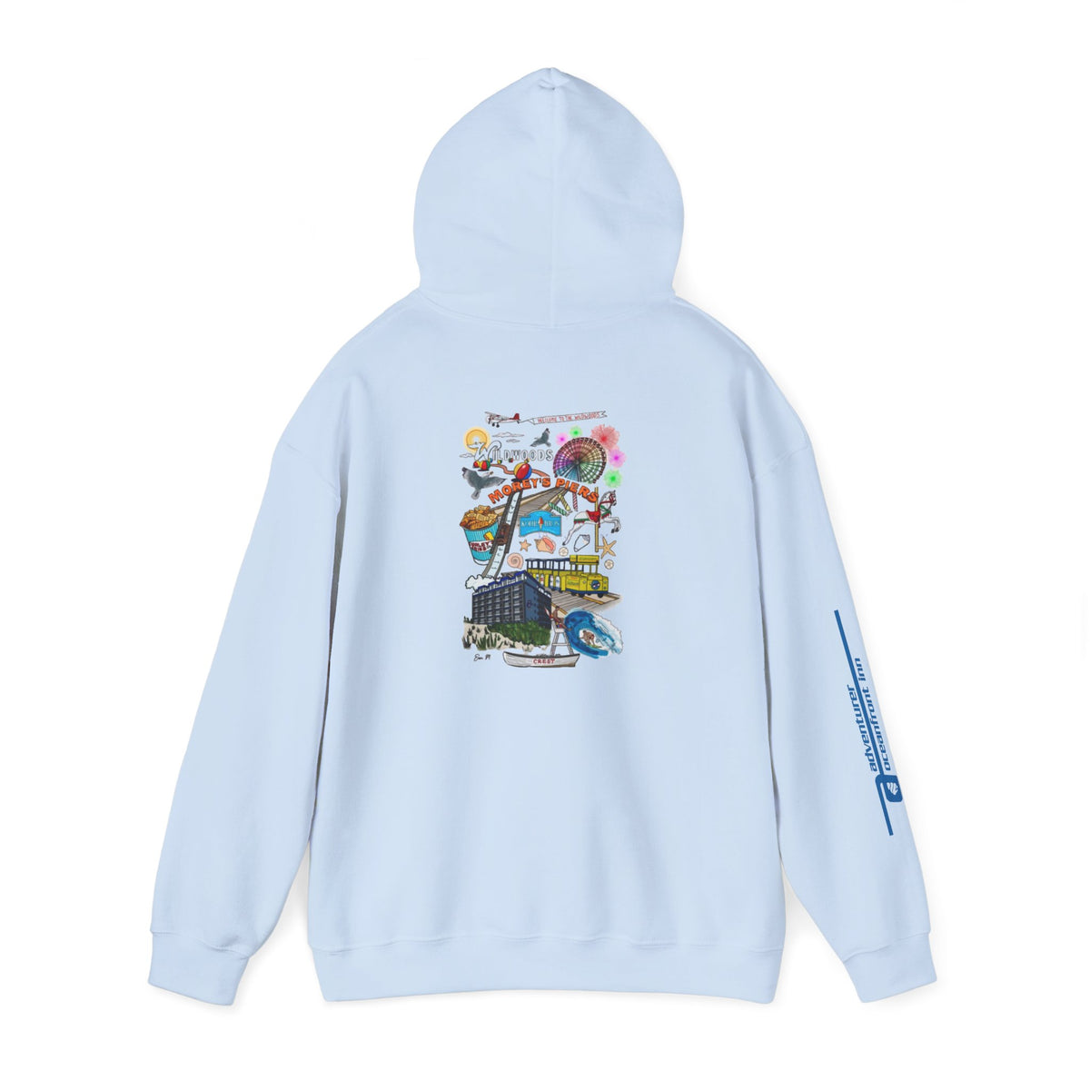 City Collage Hoodie — Retro Travel Art Pullover