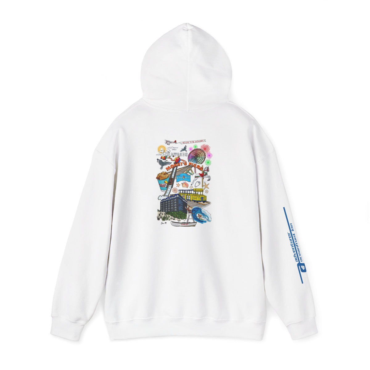 City Collage Hoodie — Retro Travel Art Pullover