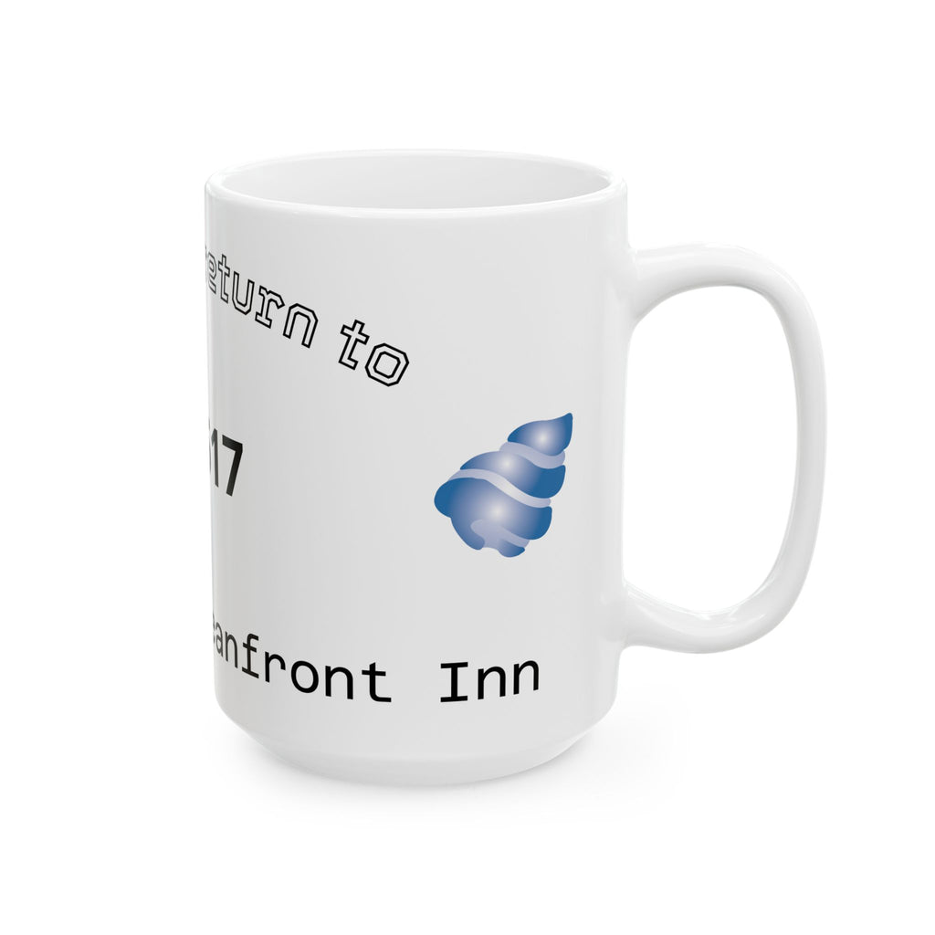 RM # Lost & Found Ceramic Mug — Oceanfront Resort Souvenir (11oz/15oz)
