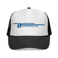 Adventurer Oceanfront Inn Trucker Cap — Retro Blue Logo Mesh Hat