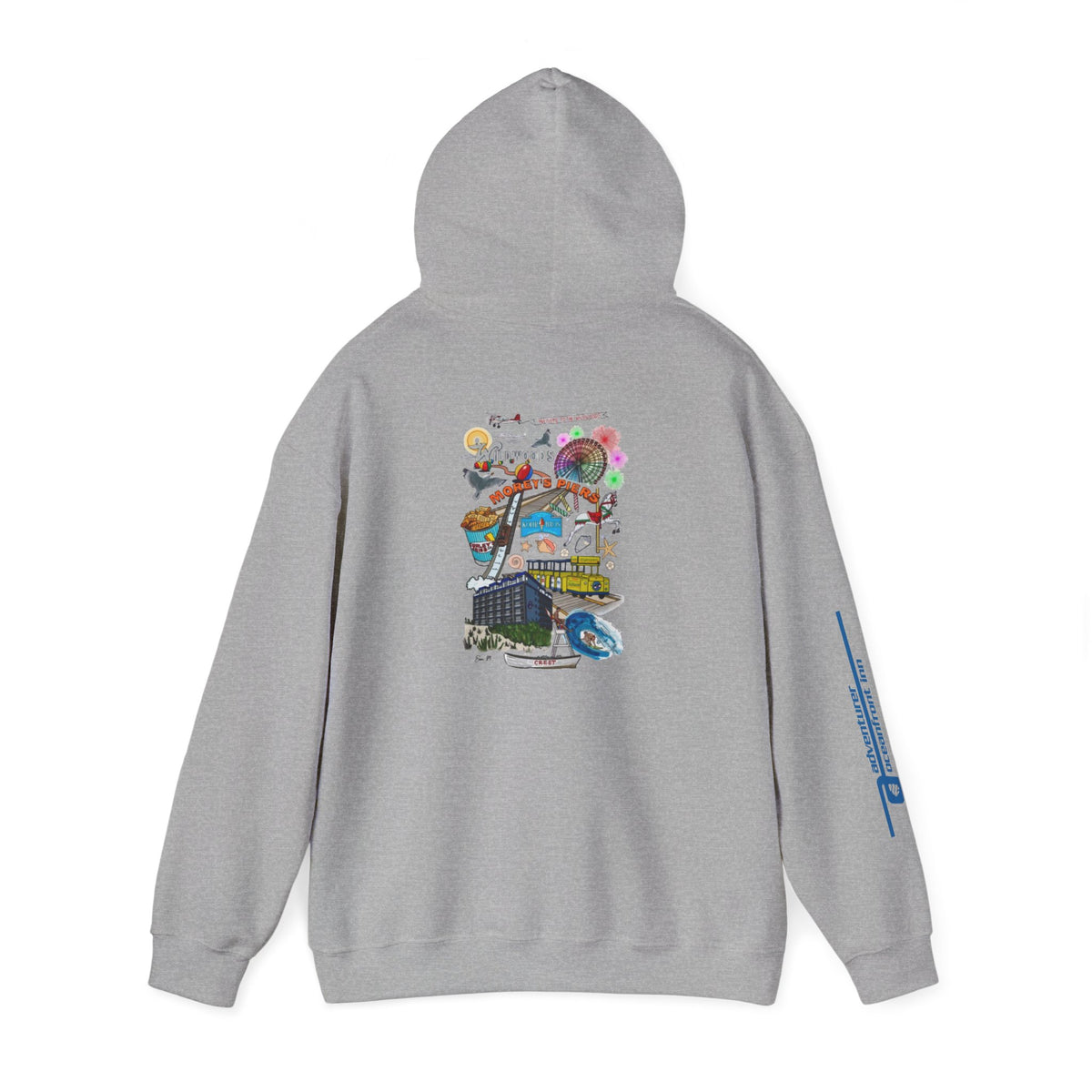 City Collage Hoodie — Retro Travel Art Pullover