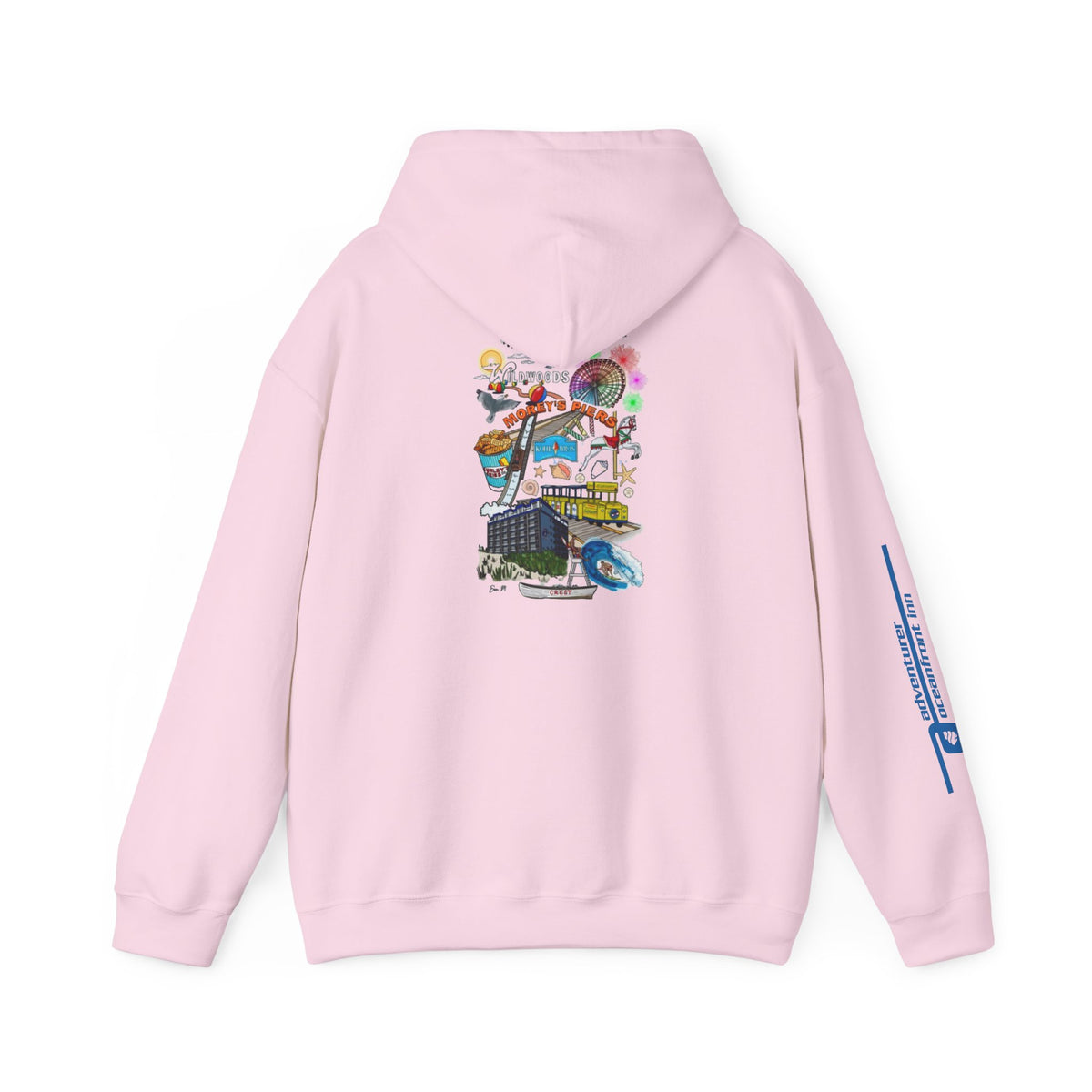 City Collage Hoodie — Retro Travel Art Pullover