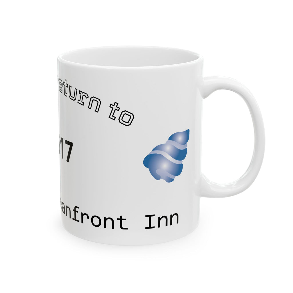 RM # Lost & Found Ceramic Mug — Oceanfront Resort Souvenir (11oz/15oz)