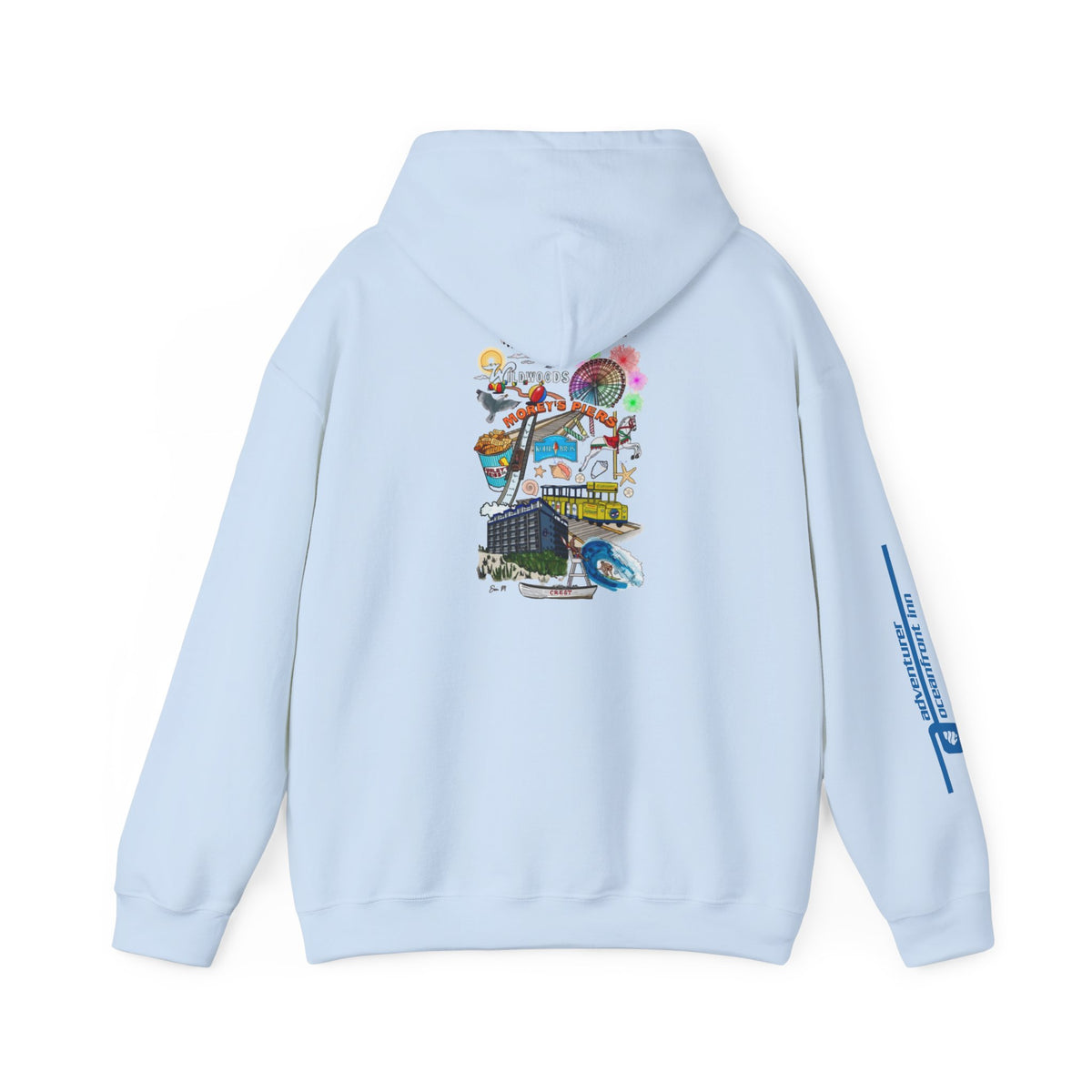 City Collage Hoodie — Retro Travel Art Pullover